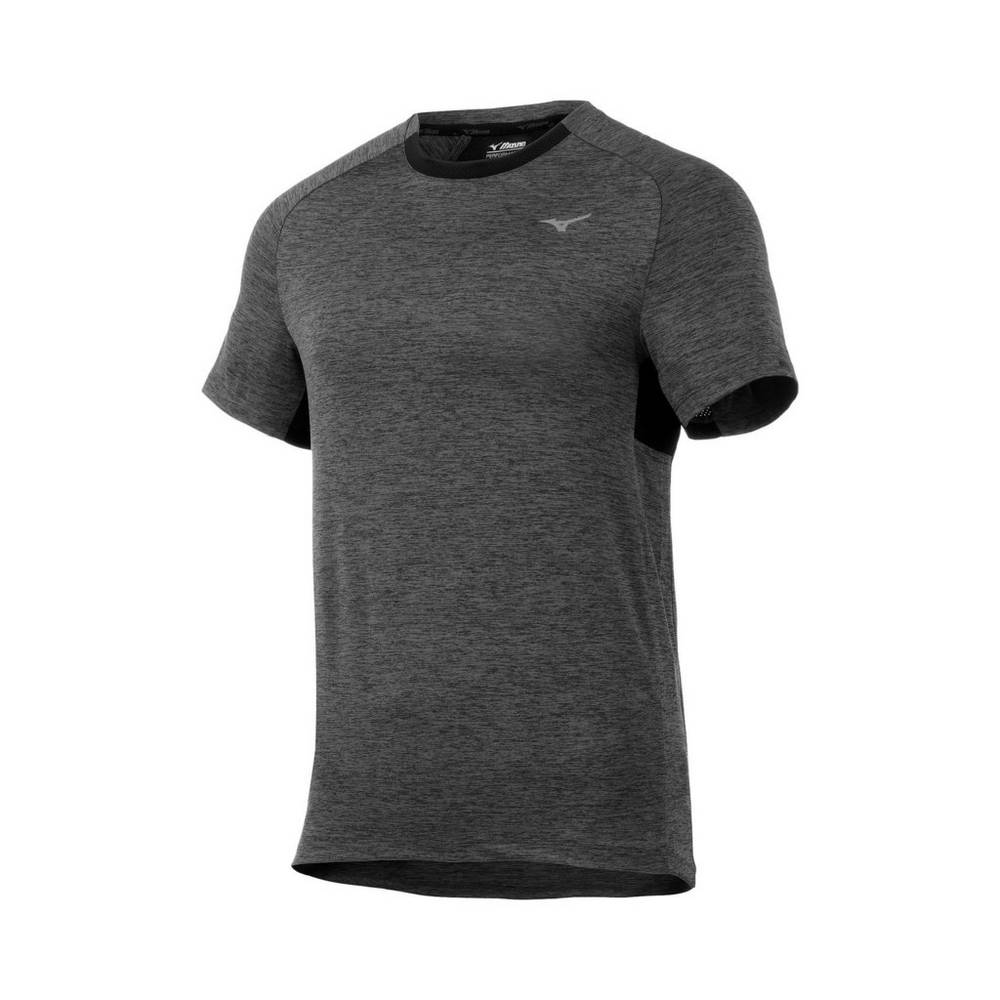 Mizuno Men's Alpha Short Sleeve T-Shirts Black (421928-HRV)